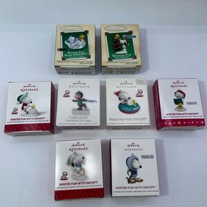 Hallmark Keepsake Peanuts Miniature Ornament Bundle Set Of 8